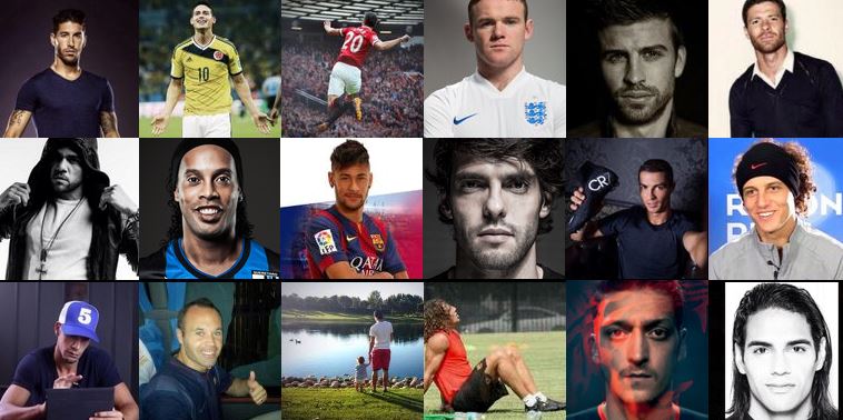 RvP, Rooney, Ronaldinho, Ronaldo, Kaka, Bale, Puyol, Neymar Jr, Rio Ferdinand, Twitter, Iniesta, David Luiz